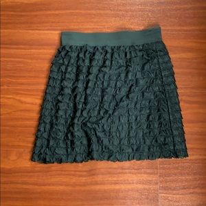 Black ruffle skirt